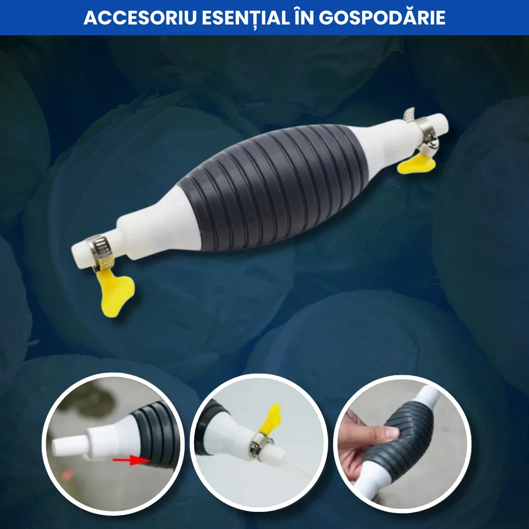 Pompa Manuală pentru Transfer Rapid de Lichide (Combustibil, Apă, Vin Etc.)
