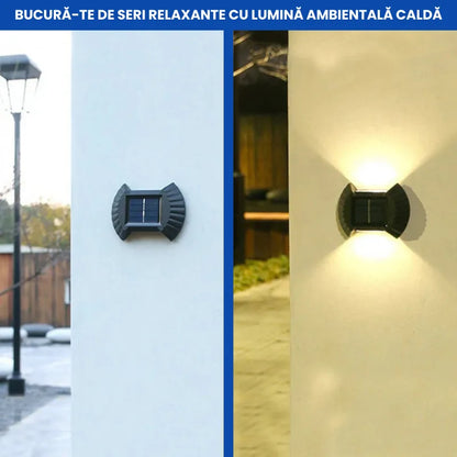 Lămpi Solare pentru Pereți și Garduri cu Iluminare Sus-Jos
