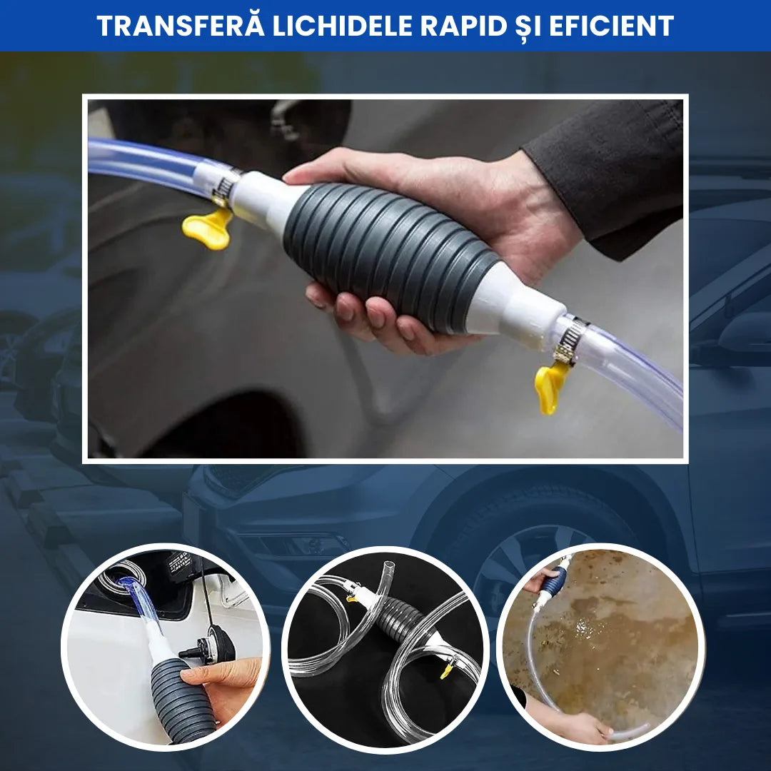 Pompa Manuală pentru Transfer Rapid de Lichide (Combustibil, Apă, Vin Etc.)